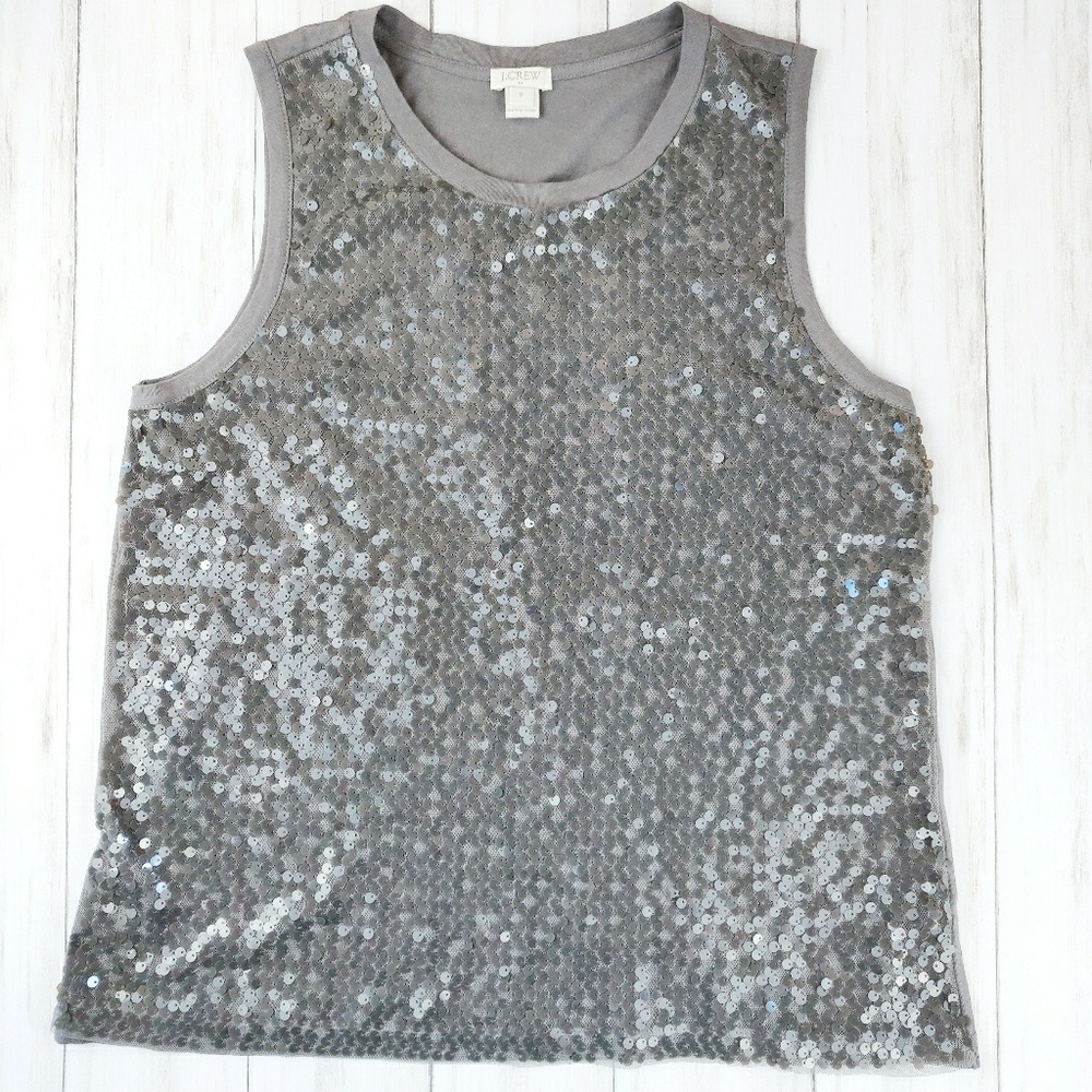 J Crew sequin tank top sleeveless shell d11